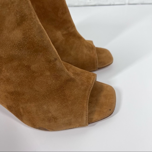 MASSIMO MATTEO Suede Leather Peep Toe Sling Back Block Heel Shoe - Picture 9 of 10